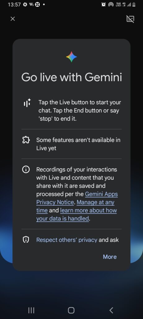 android gemini new floating ui