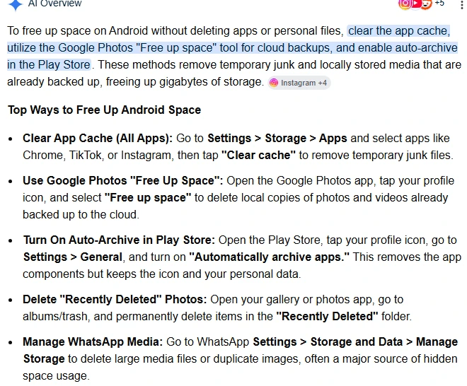internal storage problems solutions