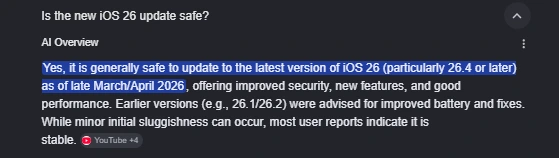 ios 26.5 problems solutions