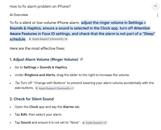 iphone alarms not working
