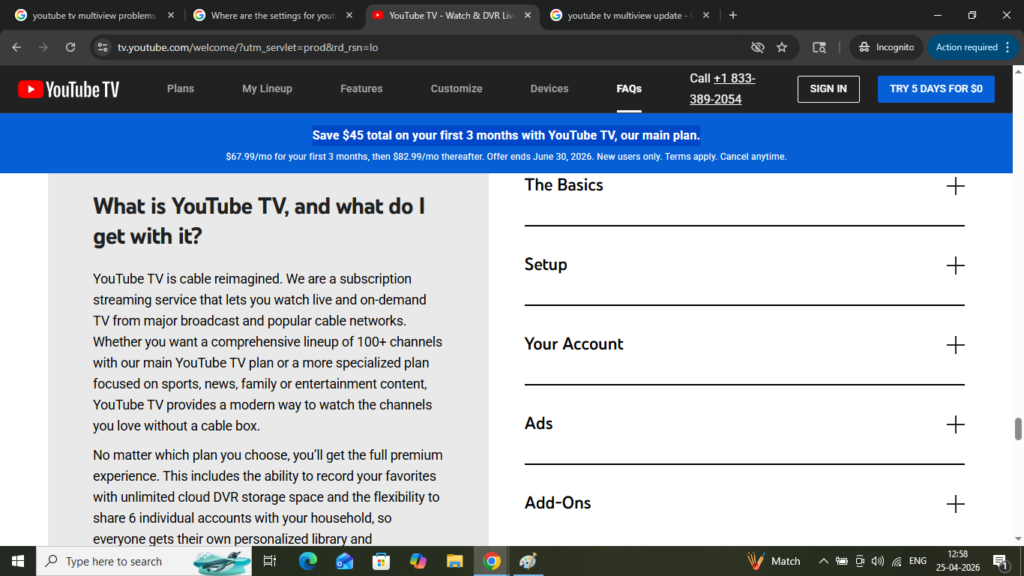 youtube tv multiview