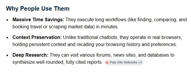 agentic browser search review