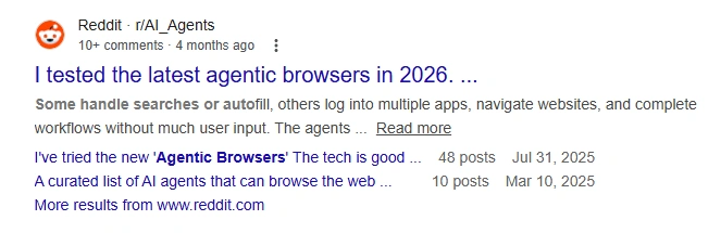 agentic browser search guide