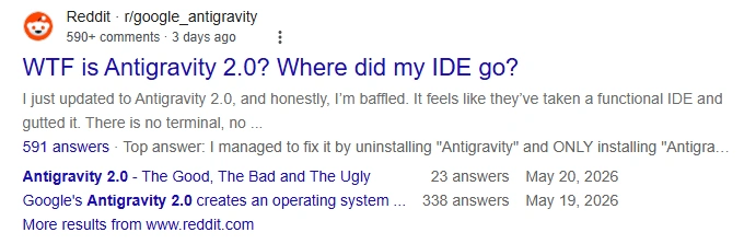 google antigravity 2.0