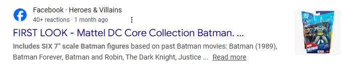 mattel dc core collection 6.5