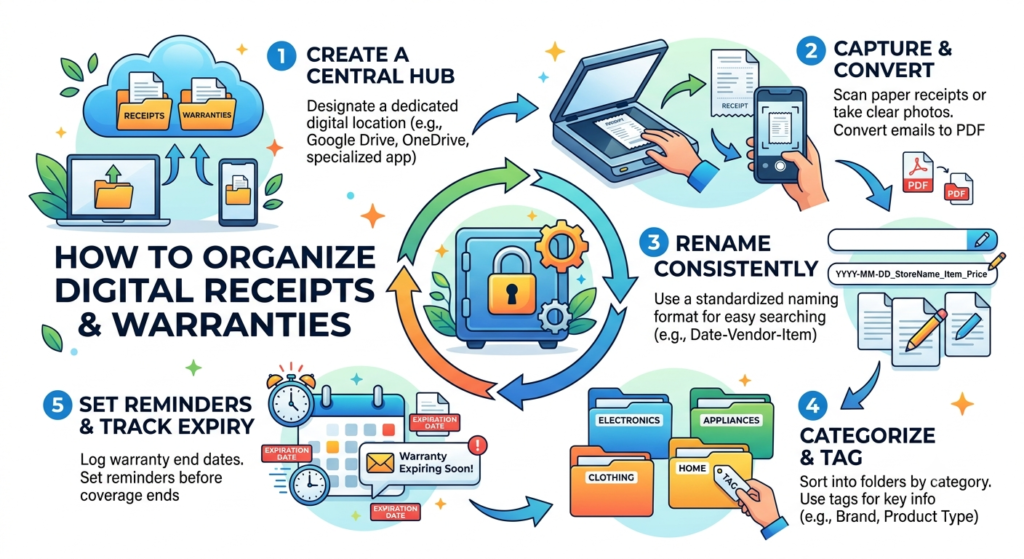 How to Organize Digital Receipts and Warranties