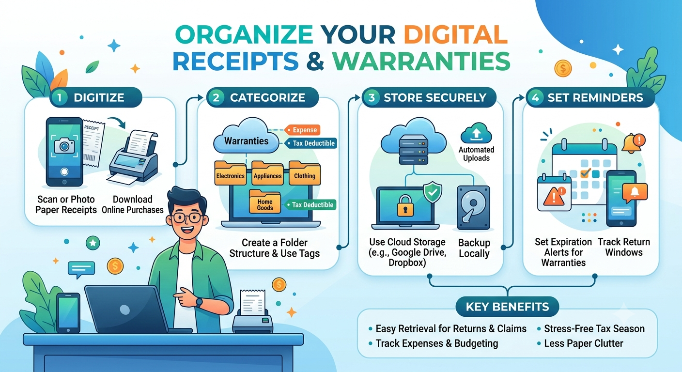 How to Organize Digital Receipts and Warranties